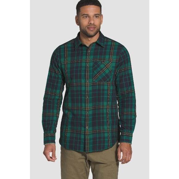 The North Face Men's 2XL Hayden Pass Long Sleeve Plaid Shirt, Green - Picture 2 of 7